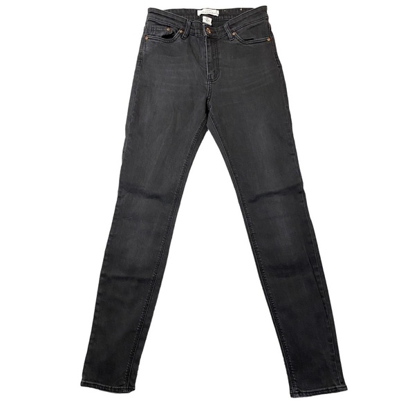L.O.G.G. BY H&M LONG BLACK SKINNY JEANS SIZE 8 - Picture 1 of 6